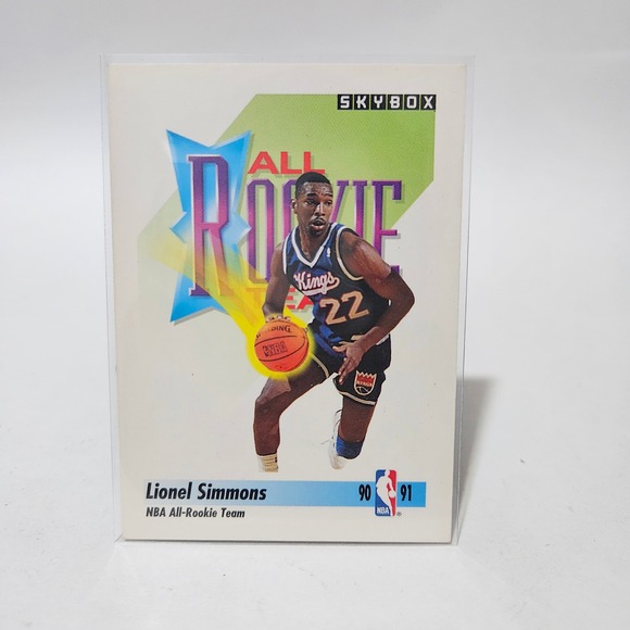 Skybox Other - 1990-91 SkyBox Lionel Simmons Sacramento Kings All-Rookie Team Card #319